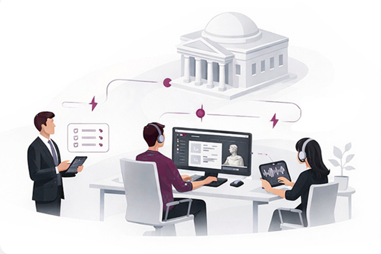 Per musei che vogliono delegare produzione e qualità.